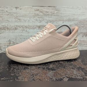 Kizik Athens Athletic Shoes Mens Sz 8 Womens 9.5 Hands Free Slip On Beige